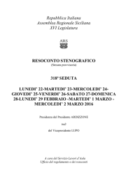 Repubblica Italiana Assemblea Regionale Siciliana XVI Legislatura