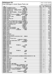 Consulta la lista ricambi CLARK-MICHIGAN in stock