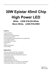 30W Epistar 45mil Chip High Power LED White