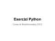 Esercizi Python