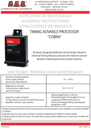 TIMING ADVANCE PROCESSOR “COBRA” ISTRUZIONI DI