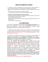 Avvertenze per reclutamento
