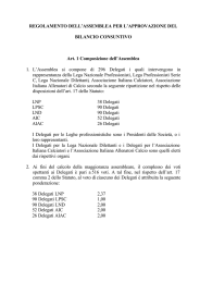 REGOLAMENTO DELL`ASSEMBLEA PER L`APPROVAZIONE DEL