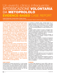 Intossicazione volontaria da metoprololo