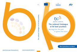 The national Catalogue of Esf best practices