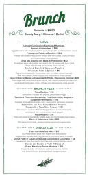 Brunch Menu - Il Mascalzone