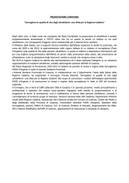 PRESENTAZIONE CONVEGNO “Sorvegliare la qualità di vita degli