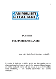 Delfini in cattività - Difficile è la coabitazione di Italia dei Valori