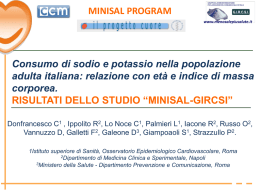 Progetto MINISAL - Adulti