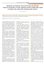 Angoscia territoriale e riscatto culturale nel