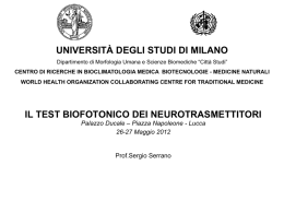 Il test biofotonico delle neuropersonalit&agrave;