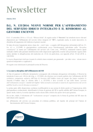 dln 133/2014: nuove norme per l`affidamento del servizio