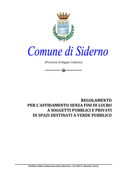 Regolamento affidamento verde pubblico