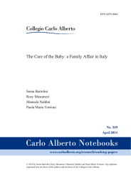 The Care of the Baby: a Family Affair in Italy