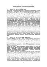 “Abuso del diritto in campo tributario”.