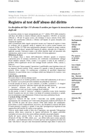 Imposta di registro e abuso del diritto