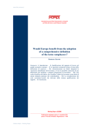 Would Europe benefit from the adoption of a comprehensive