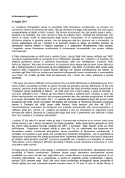 Informazioni aggiuntive 14 luglio 2011 La condanna all`ergastolo