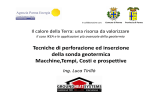 Tecniche di perforazione ed inserzione della sonda geotermica