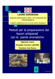 Metodi per la preparazione dei liquori