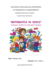 Matematica in gioco...il pensiero creativo tra razionalità e fantasia