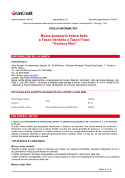 Mutuo Ipotecario Valore Italia a Tasso Variabile e Tasso Fisso