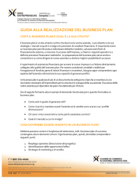 GUIDA ALLA REALIZZAZIONE DEL BUSINESS PLAN