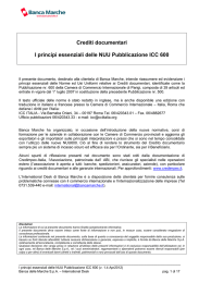 Crediti documentari I principi essenziali delle NUU