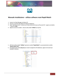 Manuale installazione – utilizzo software reset Rapid Match