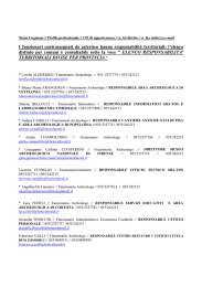 I funzionari contrassegnati da asterisco hanno responsabilità