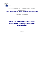 Mezzi per migliorare l`approccio integrato a favore dei quartieri