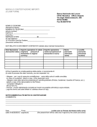 modulo contestazione importi (claim form)