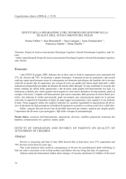 Effetti della separazione e del divorzio dei genitori sulla qualità dell