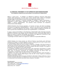 CS La Disfagia necessità di un approccio multidisciplinare