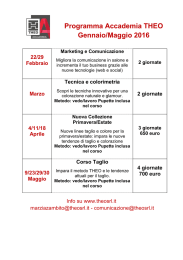 Programma Accademia THEO Gennaio/Maggio 2016