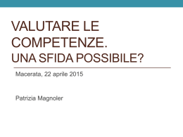 Valutare le competenze. Una sfida possibile?