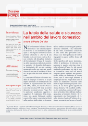 La tutela della salute e sicurezza nell`ambito del lavoro domestico