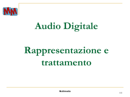 Audio Digitale - Dipartimento di Matematica e Informatica