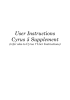 User Instructions Cyrus 5 Supplement