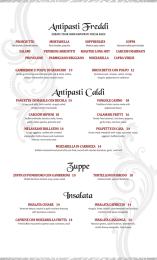 Zuppe Insalata Antipasti Caldi Antipasti Freddi