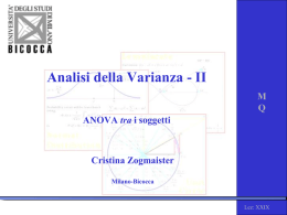 ANOVA fattoriale - Dipartimento di Psicologia