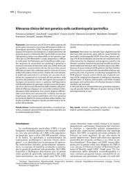 Rilevanza clinica del test genetico nella cardiomiopatia ipertrofica