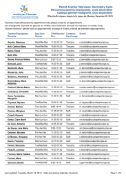 Parent-Teacher Interviews