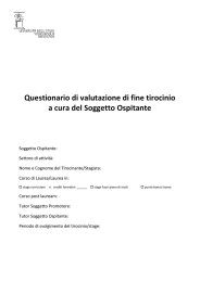 Questionario di fine stage soggetto ospitante