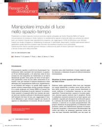 Manipolare impulsi di luce nello spazio-tempo