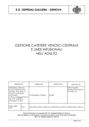 Gestione CVC e linee infusionale nell`adulto