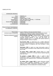 CURRICULUM VITAE Nome FORMATO LUIGI Data di nascita 28/06