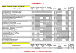 listino pratiche - Servizi contabili