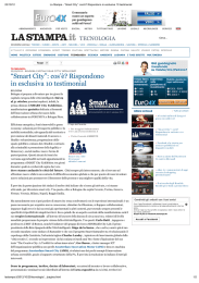 “Smart City”: cos`è? Rispondono in esclusiva 10 testimonial