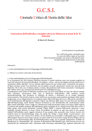 Costruzione dell`individuo e metafore del sè in Fiducia in se stessi di